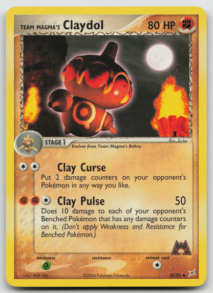 Team Magma's Claydol - Uncommon Normal MA 33/95 LP