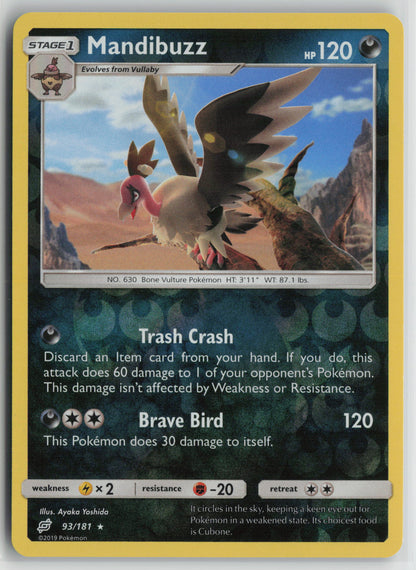 Mandibuzz Rare SM Reverse - Team Up 93/181 NM