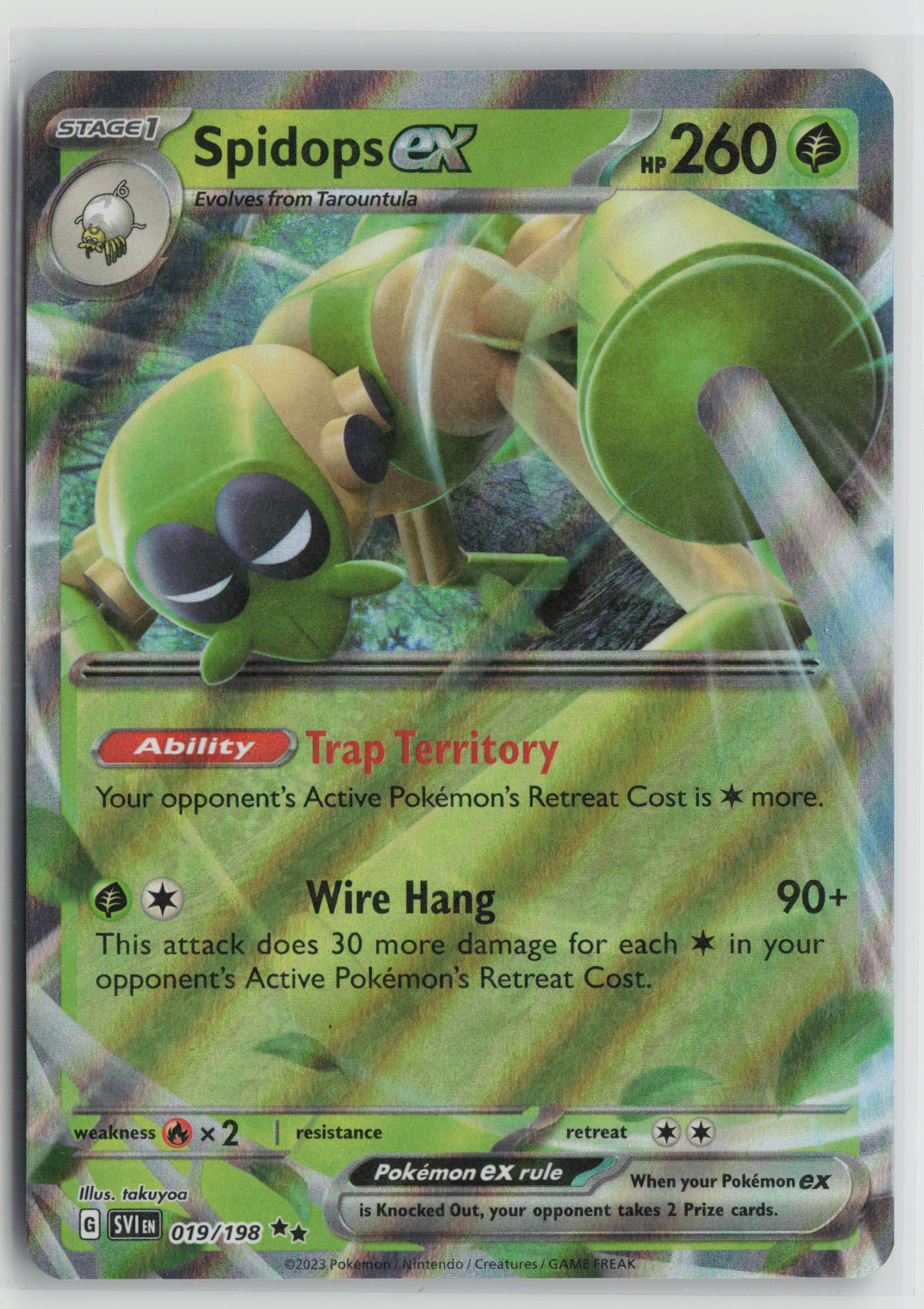 Spidops ex - Double Rare SV01: Scarlet & Violet Base Set 019/198 NM