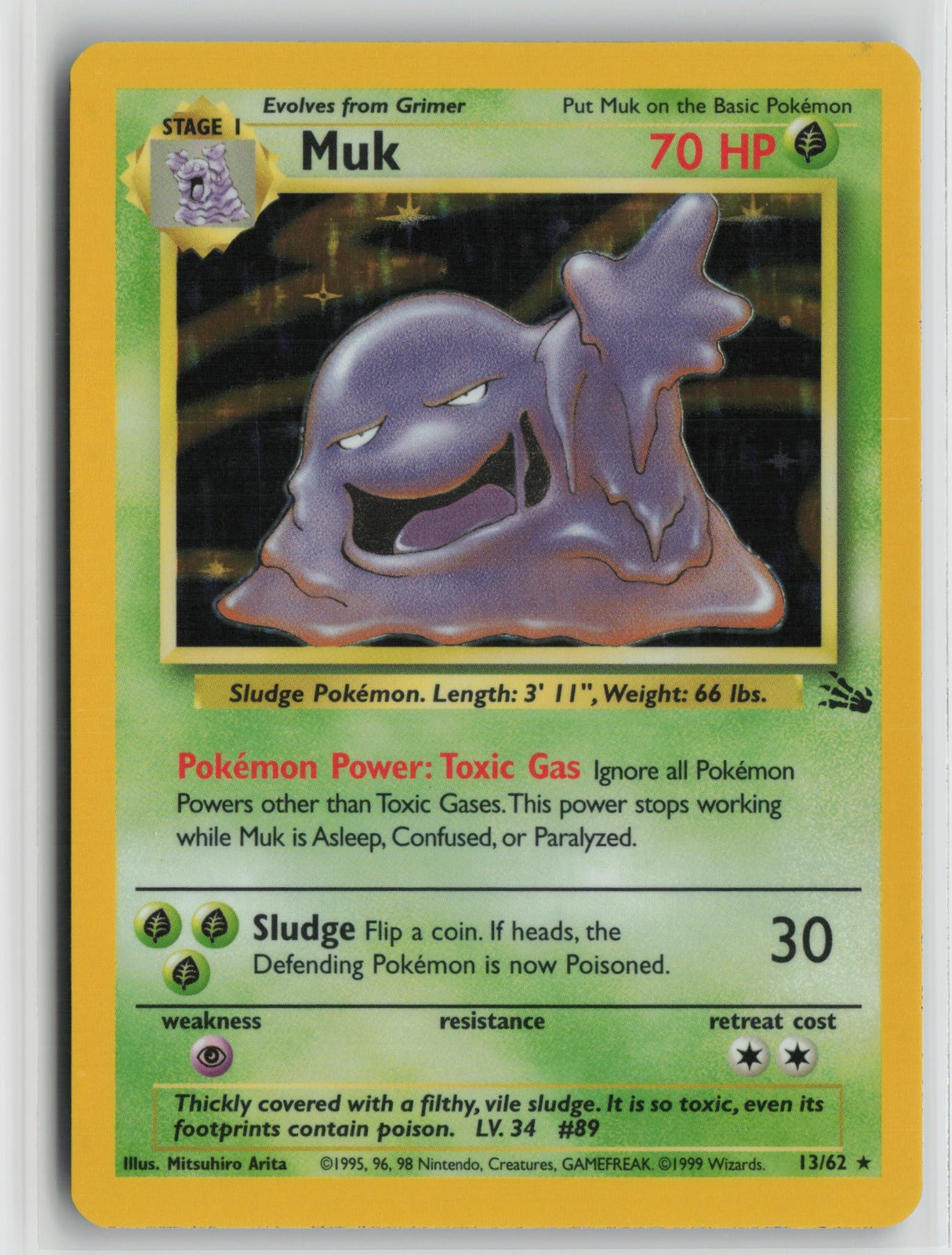 Muk (13) Holo Rare Unlimited Holo FO 13/62 NM