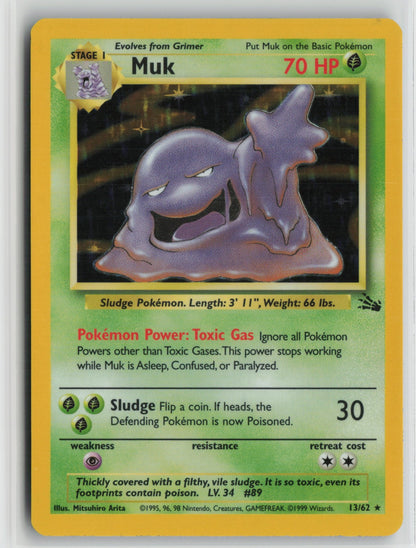 Muk (13) Holo Rare Unlimited Holo FO 13/62 NM