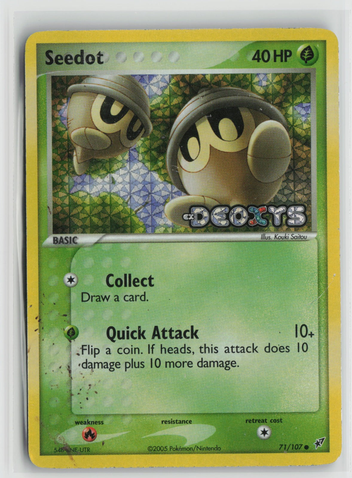 Seedot Common Reverse Holo DX 71/107 HP