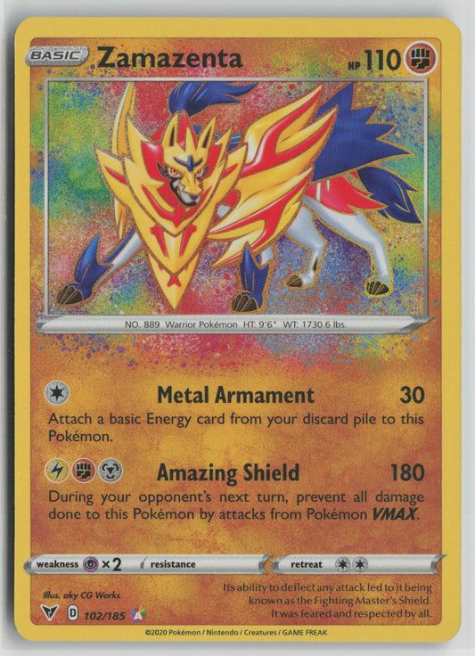 Zamazenta Amazing Rare Holo SWSH04 102/185 NM