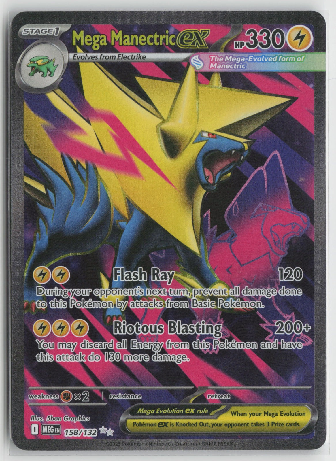 Mega Manectric ex - Ultra Rare Holo MEG 158/132 NM