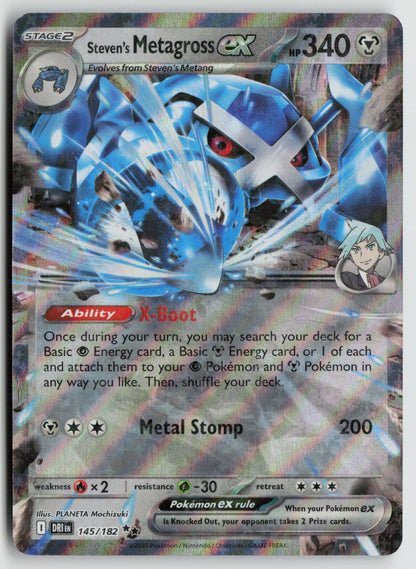 Steven's Metagross ex Double Rare Holo DRI 145/182 LP