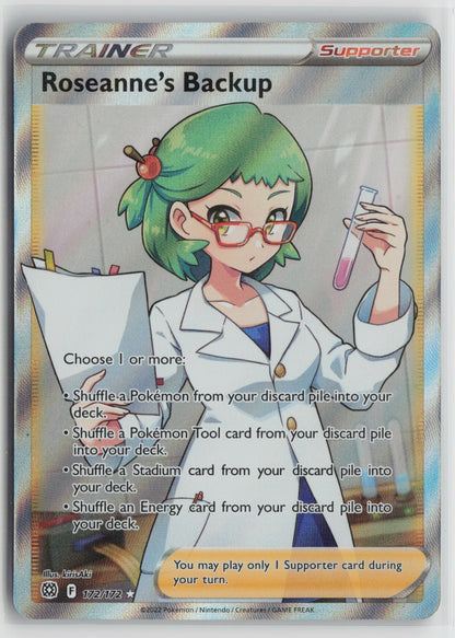 Roseanne's Backup (Full Art) Ultra Rare Holo SWSH09 172/172 NM