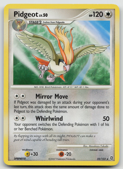 Pidgeot Rare Normal SW 35/132 NM