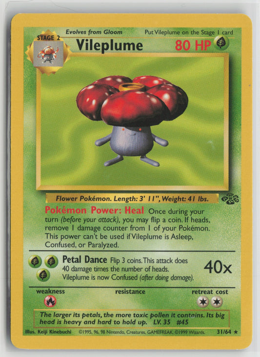 Vileplume (31) Rare Unlimited JU 31/64 LP
