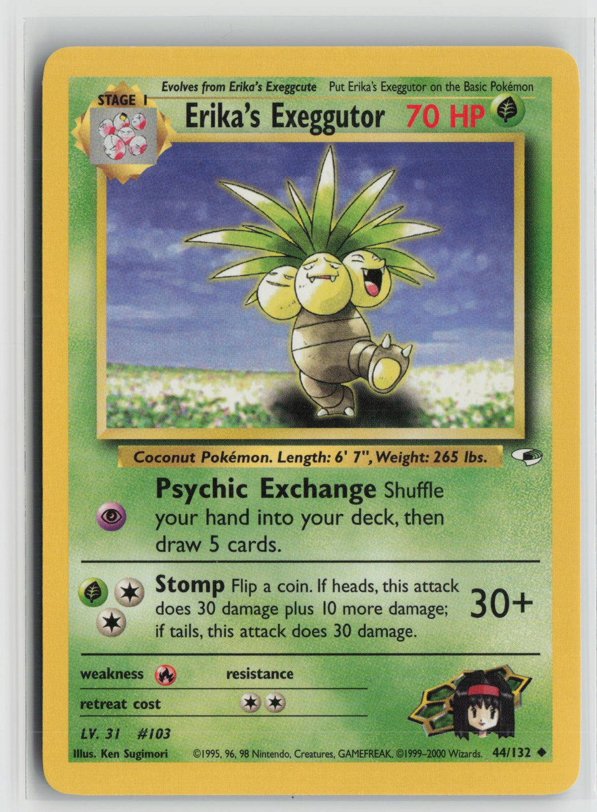Erika's Exeggutor Uncommon Unlimited G1 044/132 NM