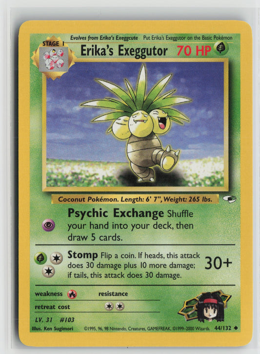 Erika's Exeggutor Uncommon Unlimited G1 044/132 NM