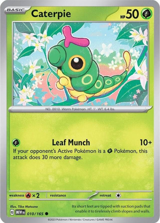 Caterpie Common Regular MEW 010/165 NM
