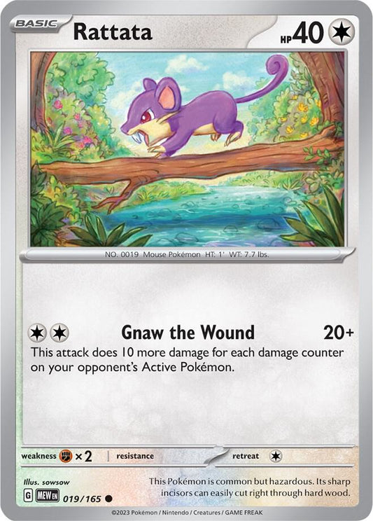 Rattata Common Regular MEW 019/165 NM