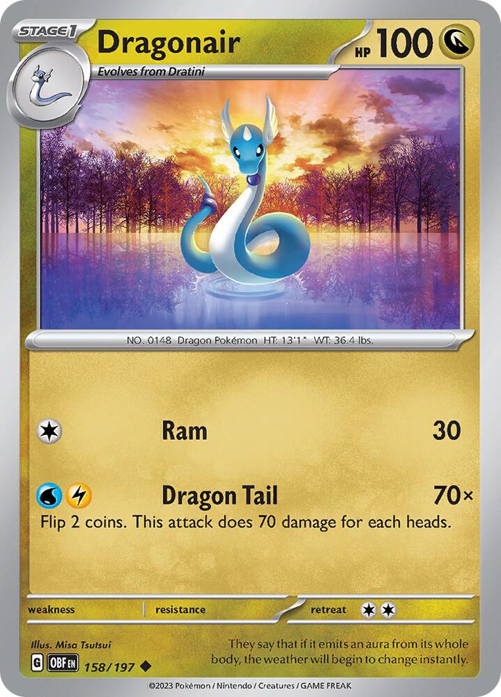 Dragonair Uncommon Regular OBF 158/197 NM
