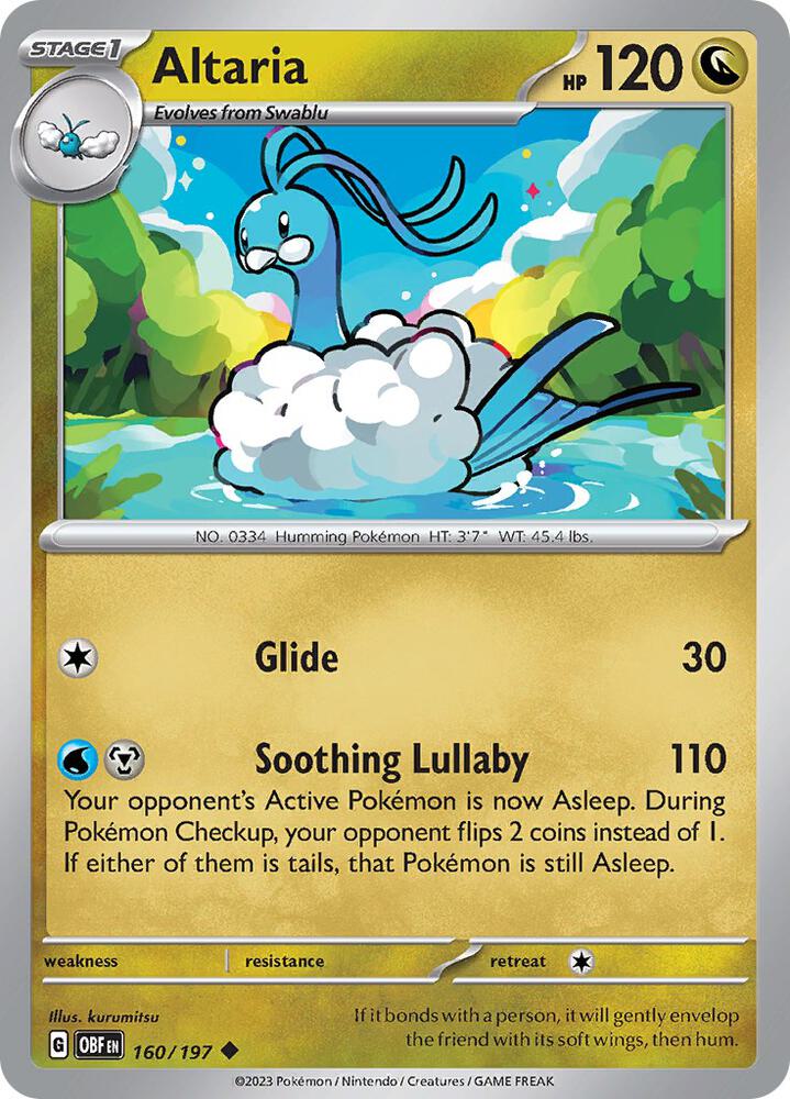 Altaria Uncommon Regular OBF 160/197 NM