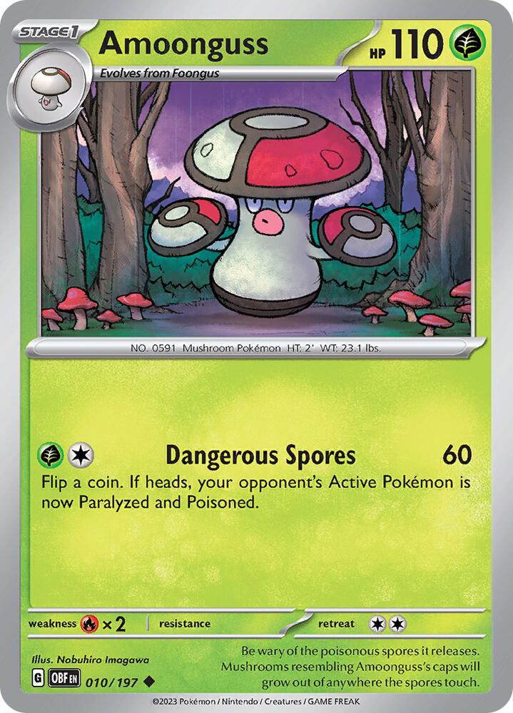 Amoonguss Uncommon Regular OBF 010/197 NM