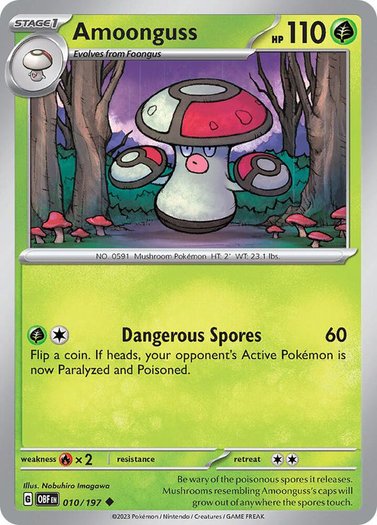 Amoonguss Uncommon Regular OBF 010/197 NM