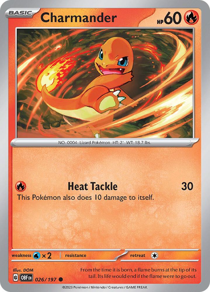 Charmander Common Regular OBF 026/197 NM