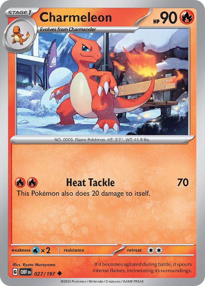 Charmeleon Uncommon Regular OBF 027/197 NM