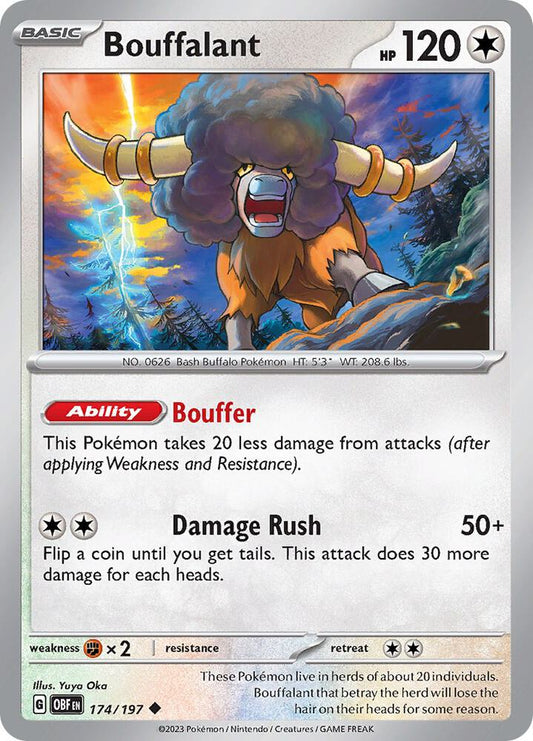 Bouffalant Uncommon Regular OBF 174/197 NM