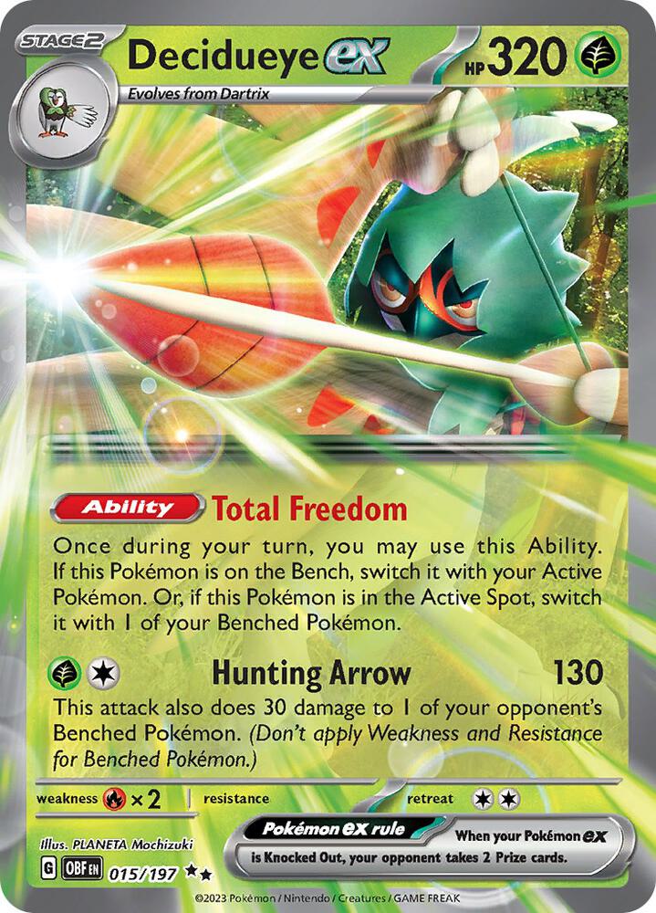 Decidueye ex Double Rare Holo OBF 015/197 NM