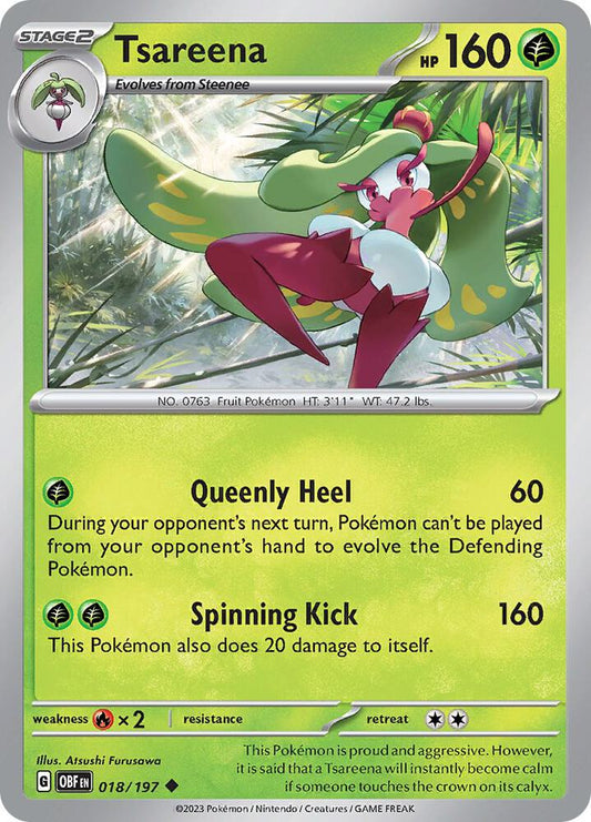 Tsareena Uncommon Regular OBF 018/197 NM