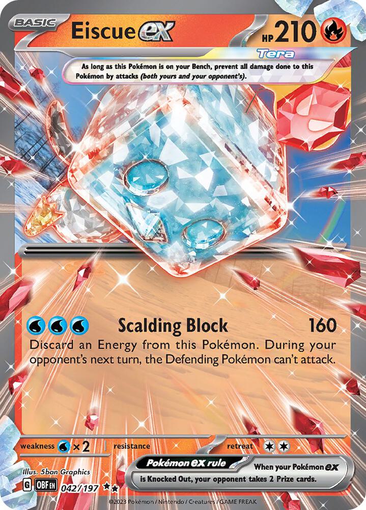 Eiscue ex Double Rare Holo OBF 042/197 NM