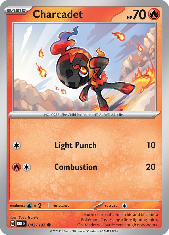 Charcadet Common Reverse Holo OBF 043/197 NM