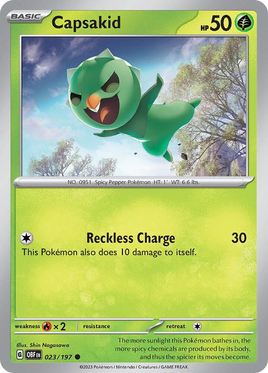 Capsakid Common Reverse Holo OBF 023/197 NM