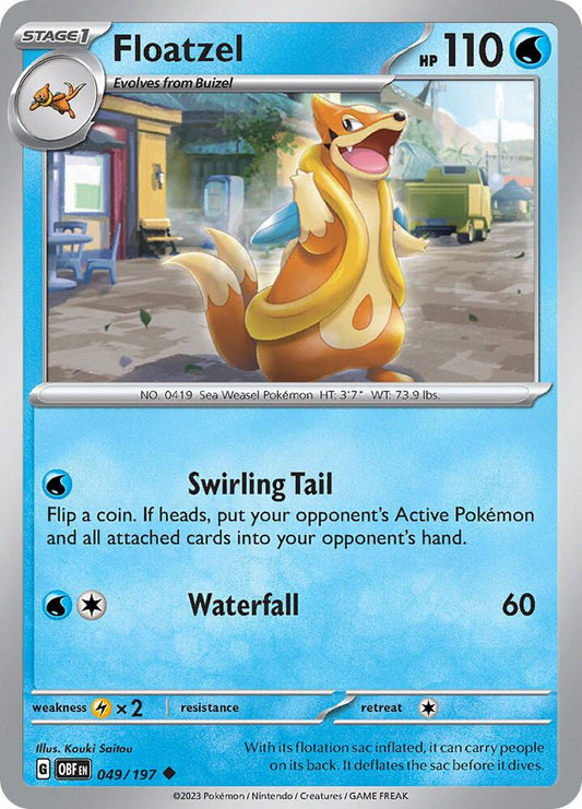 Floatzel Uncommon Regular OBF 049/197 NM