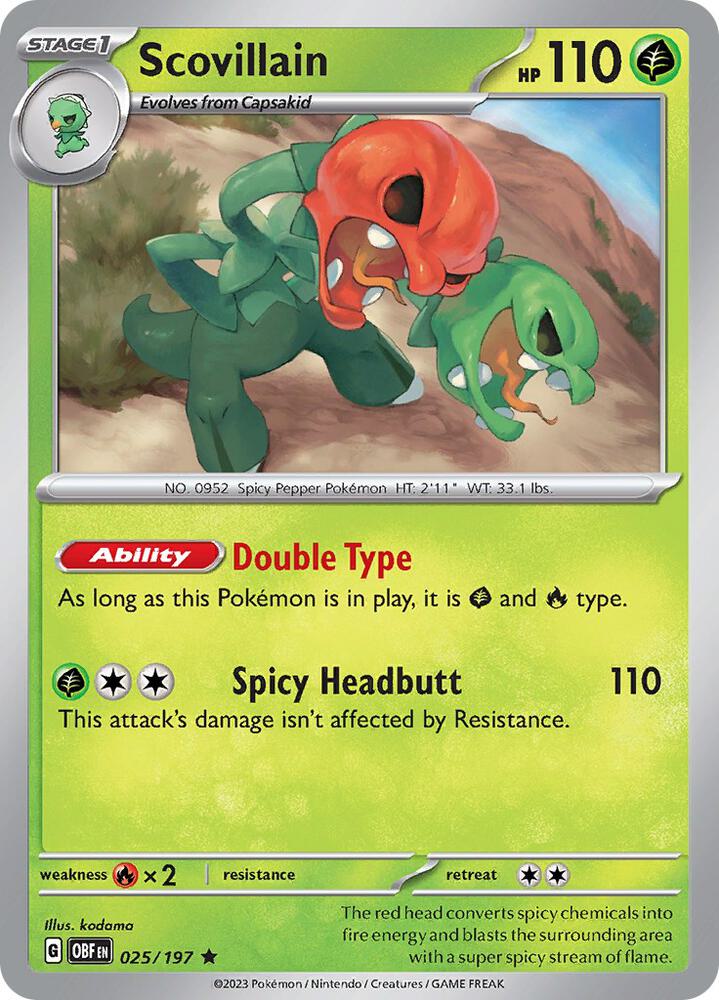 Scovillain Rare Holo OBF 025/197 NM