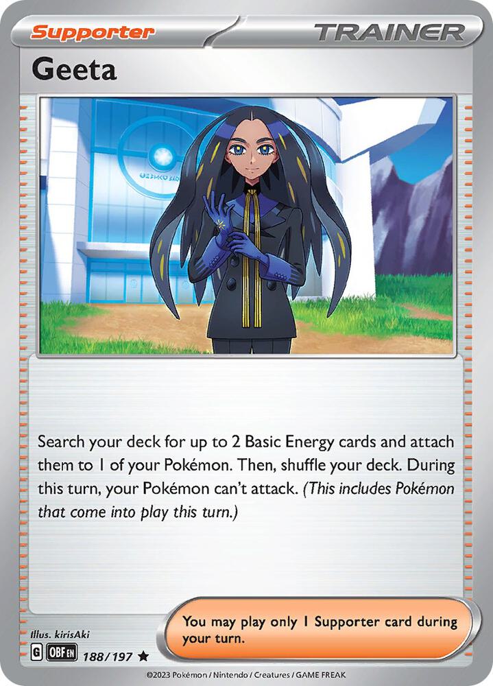 Geeta Rare Holo OBF 188/197 NM