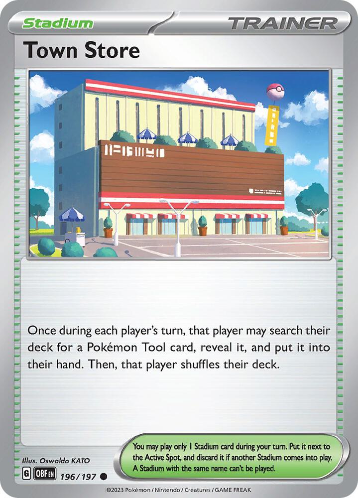 Town Store Common Reverse Holo OBF 196/197 NM