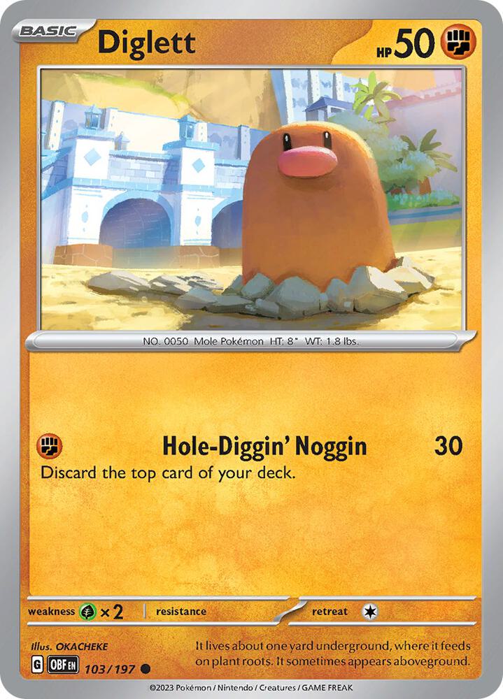 Diglett Common Regular OBF 103/197 NM