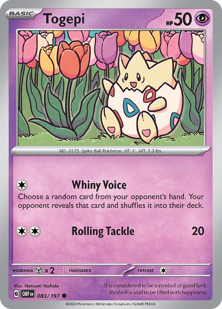 Togepi Common Regular OBF 083/197 NM