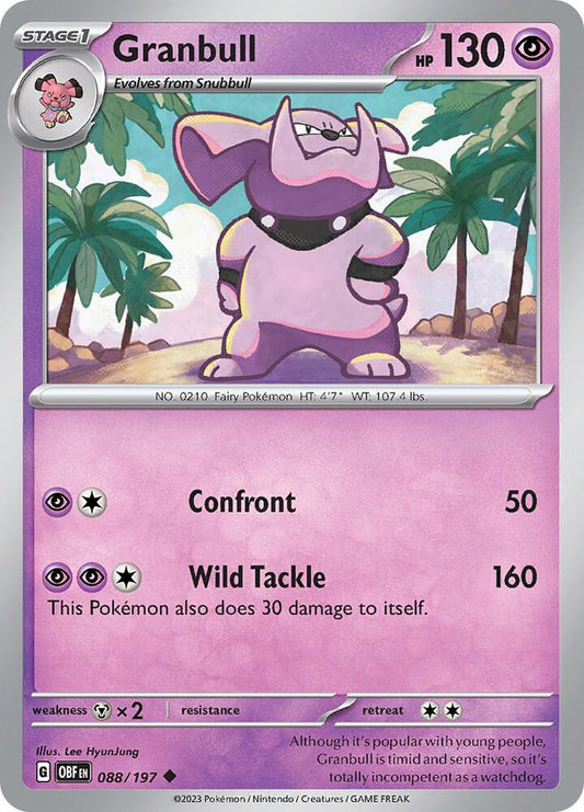 Granbull Uncommon Regular OBF 088/197 NM