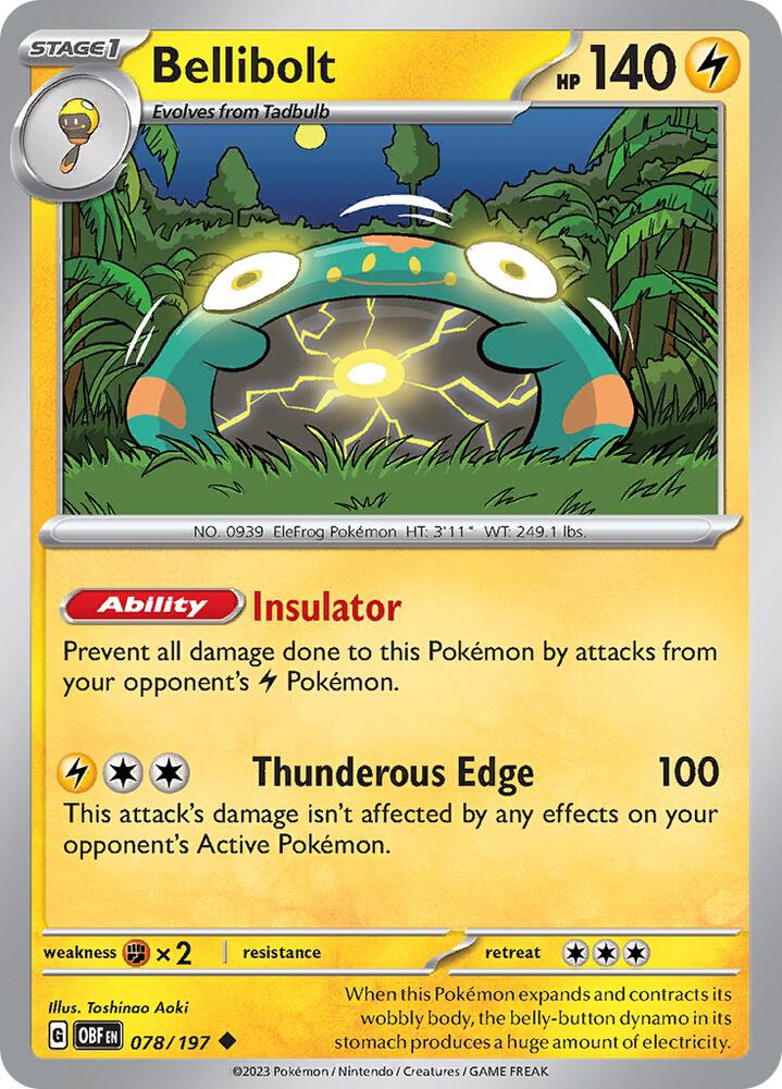 Bellibolt Uncommon Regular OBF 078/197 NM