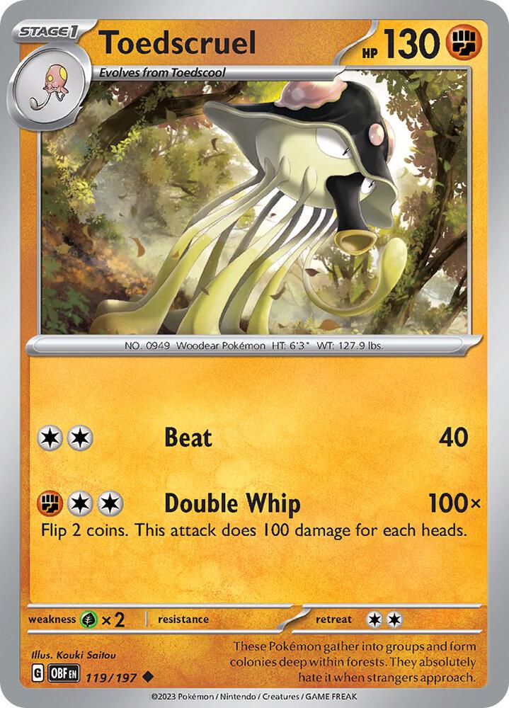 Toedscruel Uncommon Regular OBF 119/197 NM