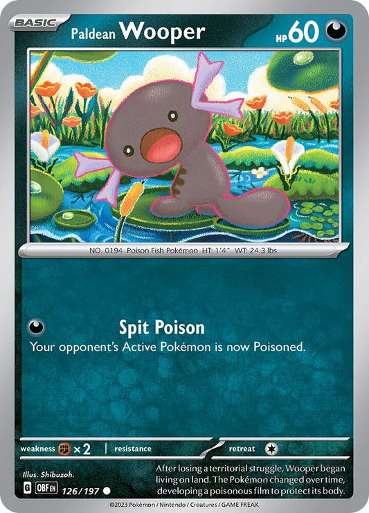 Paldean Wooper Common Regular OBF 126/197 NM