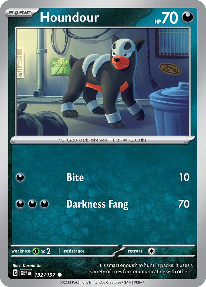 Houndour Common Regular OBF 132/197 NM
