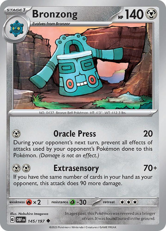 Bronzong Uncommon Regular OBF 145/197 NM