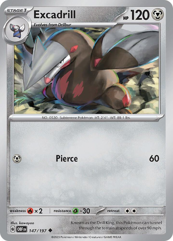 Excadrill Uncommon Regular OBF 147/197 NM