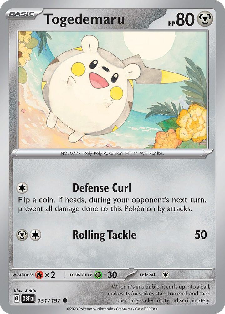Togedemaru Common Regular OBF 151/197 NM