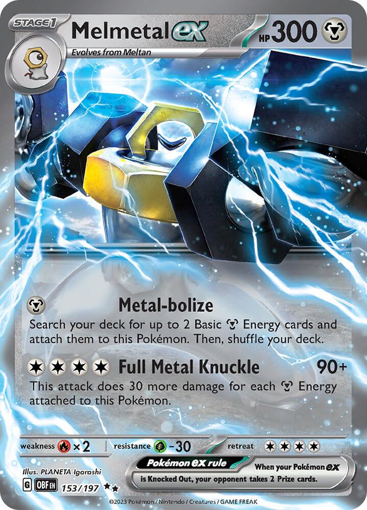 Melmetal ex Double Rare Holo OBF 153/197 NM