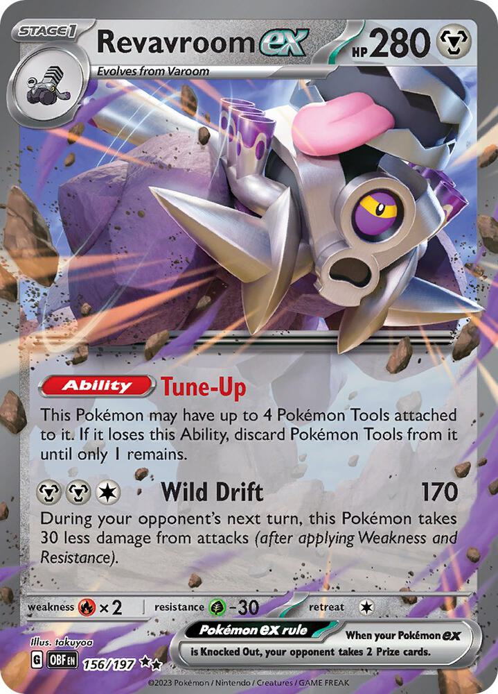 Revavroom ex Double Rare Holo OBF 156/197 NM