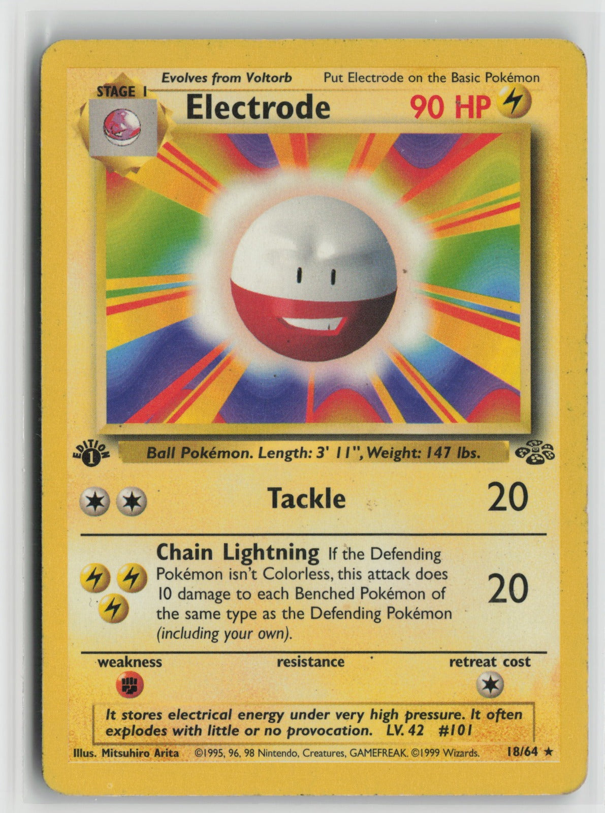 Electrode (18) Rare 1st Edition JU 18/64 HP