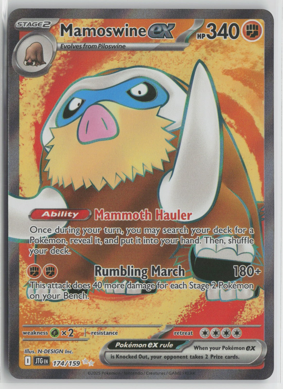 Mamoswine ex Ultra Rare Holo JTG 174/159 NM