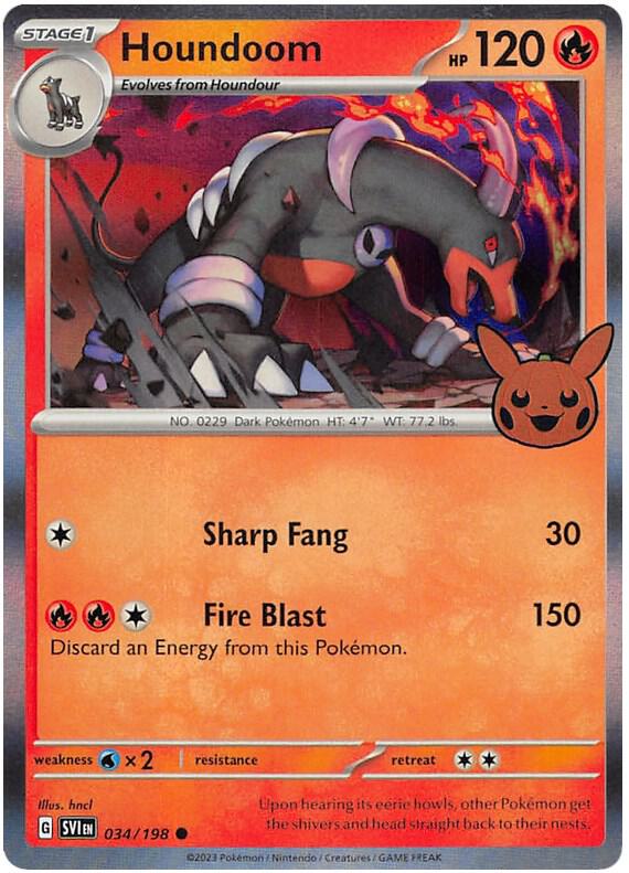 Houndoom Common Holo TTBB23 034/198 NM
