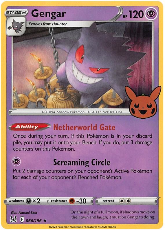 Gengar (2022 Copyright Date) Holo Rare Holo TTBB23 066/196 NM