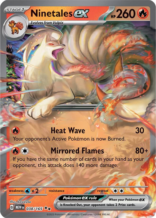 Ninetales ex Double Rare Holo MEW 038/165 NM