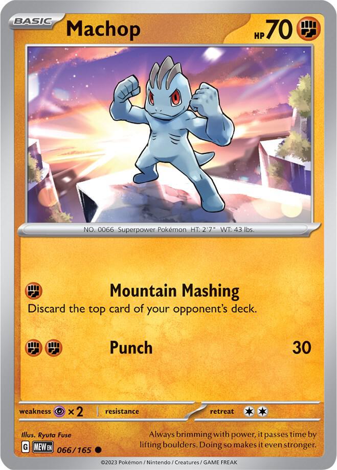 Machop Common Regular MEW 066/165 NM